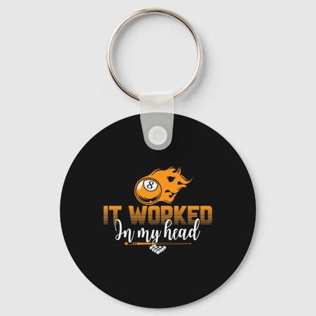 It Worked In My Head Billiards  Key Ring (Front)
