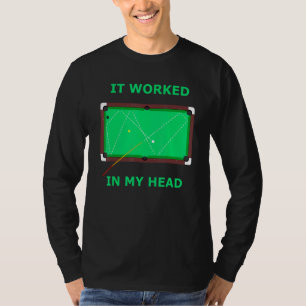 It Worked In My Head Billiards Pool Mens Womens T-Shirt