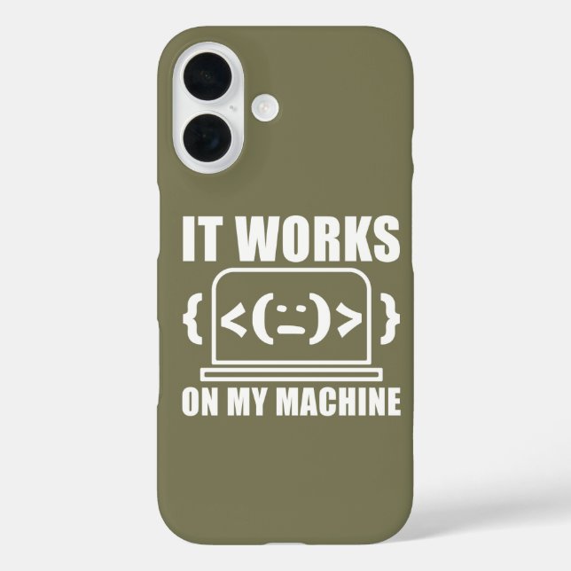 It Works On My Machine Funny Coder and Programmer Case-Mate iPhone Case (Back)