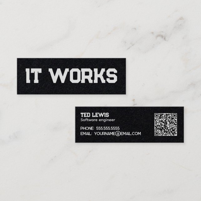 IT Works QR Mini Business Card (Front/Back)