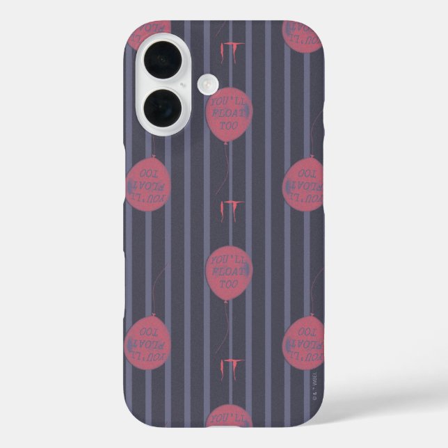 IT - You'll Float Too Balloon Striped Pattern Case-Mate iPhone Case (Back)