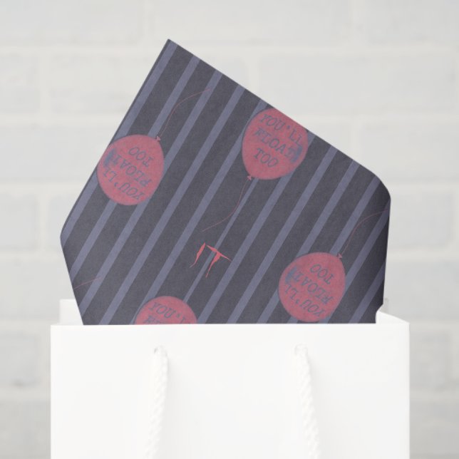 IT - You'll Float Too Balloon Striped Pattern Tissue Paper (Gift Bag)