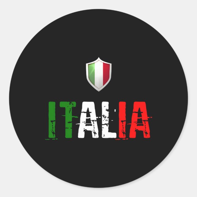 Italia 2021 Jersey Italian Flag Italy Italians Classic Round Sticker (Front)