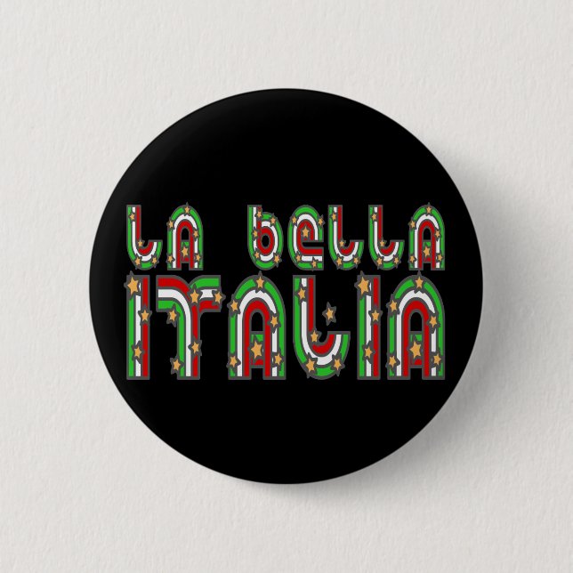 Italia 6 Cm Round Badge (Front)