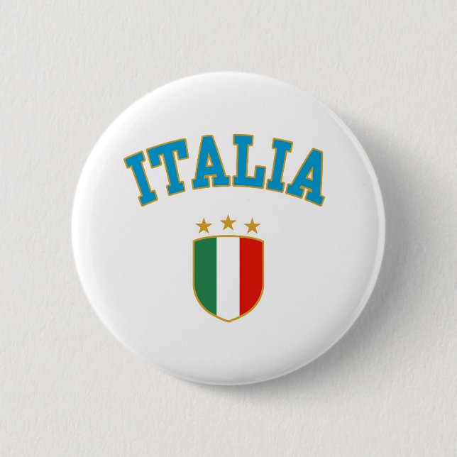 Italia 6 Cm Round Badge (Front)