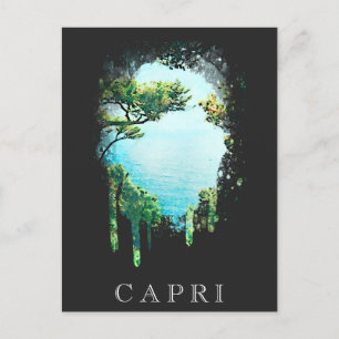 *~* Italia Artsy ITALIA CAPRI Island Postcard