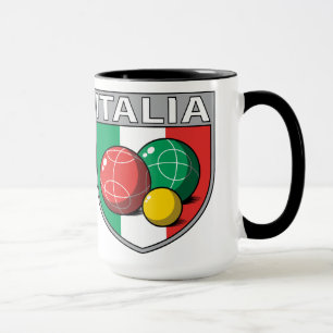 Italia Bocce Shield 15 oz Ringer Mug