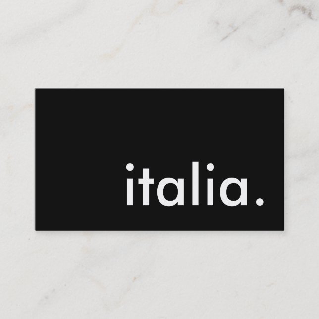 italia. business card (Front)