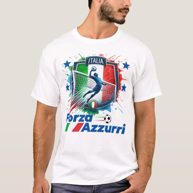 Italia Calcio 4 Stelle T-Shirt (Front)