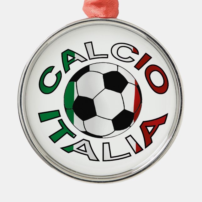 Italia Calcio Italy Football Metal Ornament (Front)
