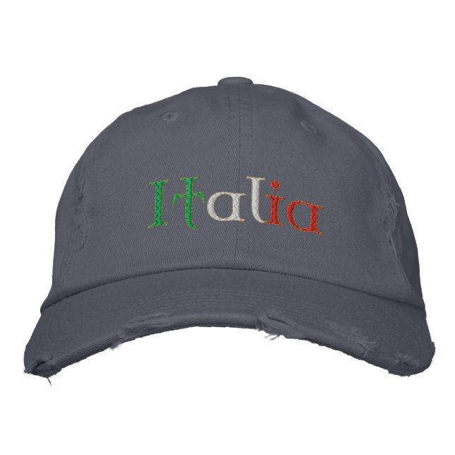Italia Chino distressed Chino cap (Front)
