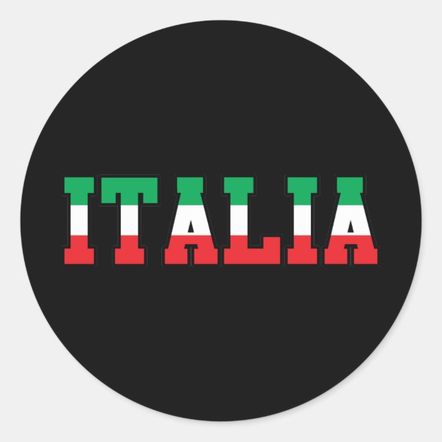 Italia Classic Round Sticker (Front)
