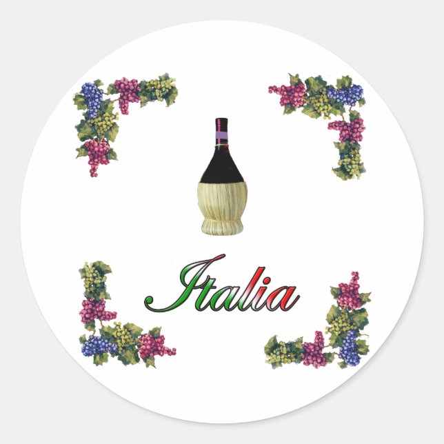 Italia Classic Round Sticker (Front)