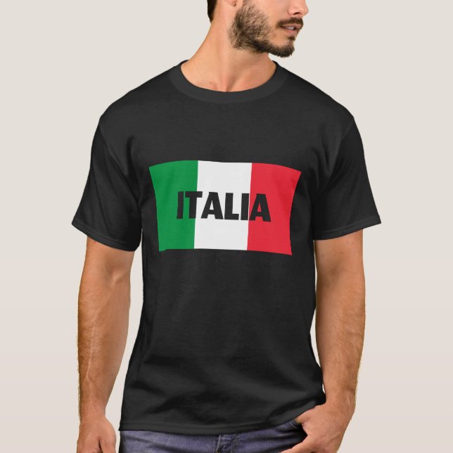 Italia, cool italian flag, patriotic italian T-Shirt (Front)