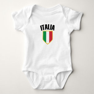 Italia Crest Italy Flag Baby Bodysuit