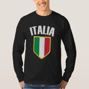 Italia Crest Italy Flag Soccer Fan T-Shirt