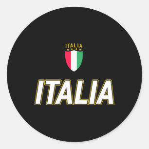 Italia Design, Italian Soccer Jersey Style, Italy Classic Round Sticker