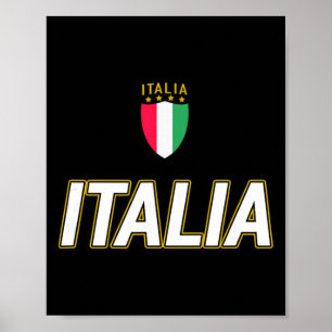 Italia Design, Italian Soccer Jersey Style, Italy Poster