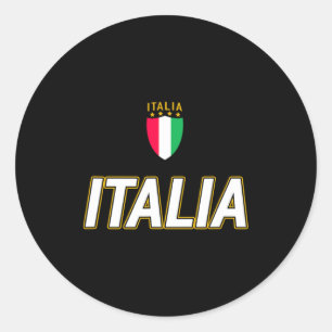 Italia Design Italian Soccer Jersey Style Italy T  Classic Round Sticker