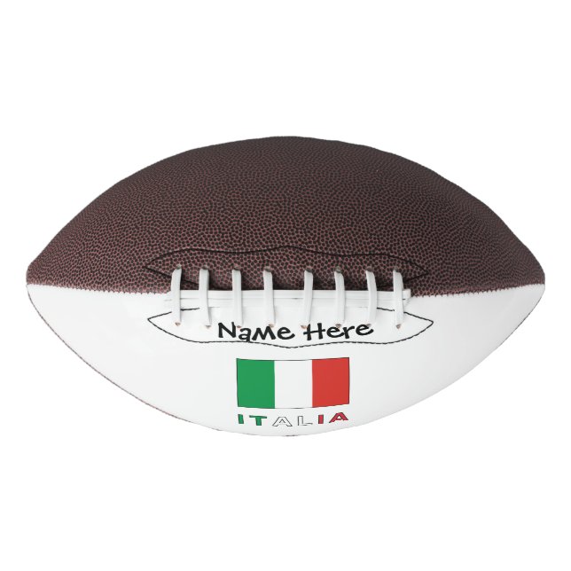 Italia e Bandiera Italiana con il Tuo Nome Football (Front)
