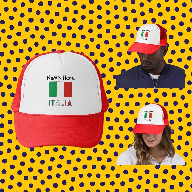 Italia e Bandiera Italiana Personalised  Trucker Hat (Creator Uploaded)