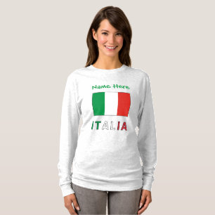 Italia e Bandiera Italiana Personalised Women's T-Shirt