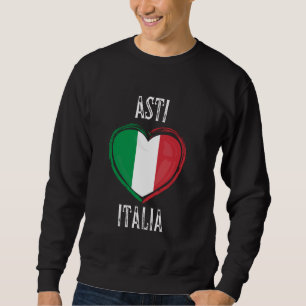 Italia Flag Heart Asti City Sweatshirt