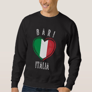 Italia Flag Heart Bari City Sweatshirt