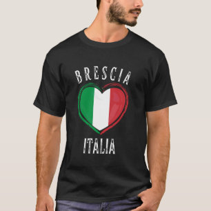 Italia Flag Heart Brescia City T-Shirt