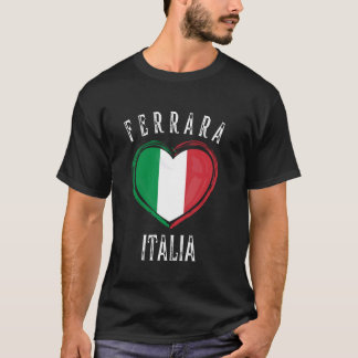 Italia Flag Heart Ferrara City T-Shirt
