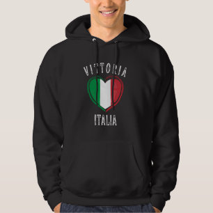 Italia Flag Heart Vittoria City Hoodie