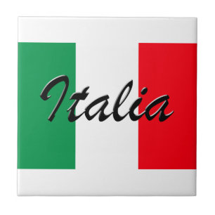 Italia Flag - High Quality Ceramic Tile