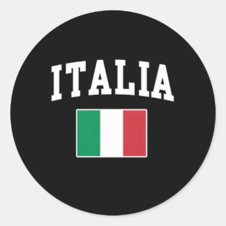 Italia Flag Italy Italian Italiano Family Classic Round Sticker
