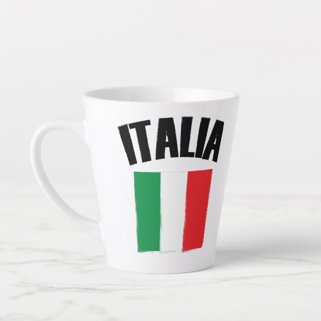 Italia Flag Italy Latte Mug (Left)