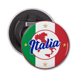 Italia Flag & Map Bottle Opener
