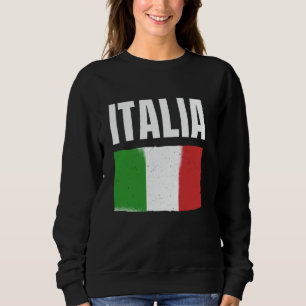 Italia Italian Flag Big Bold Simple Country Suppor Sweatshirt