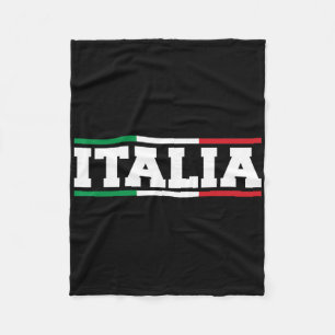 Italia Italian Flag Map Shield Badge Italy Sports Fleece Blanket