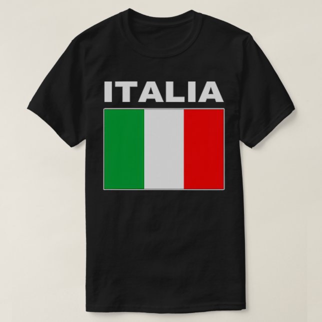 Italia  Italy Flag Cool Italian Flags Gift Top  (Design Front)
