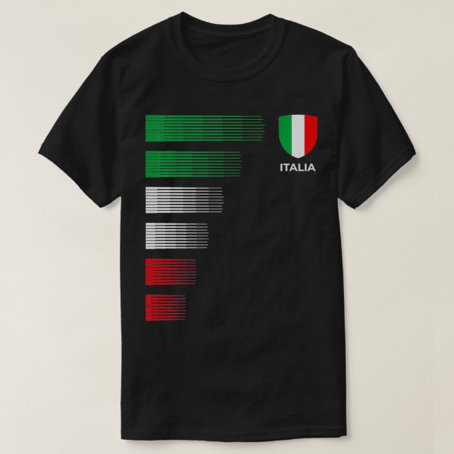 Italia Italy Flag Emblem  Italian Pride Ancestry H T-Shirt (Design Front)