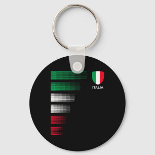 Italia Italy Flag Emblem - Italian Pride Ancestry Key Ring