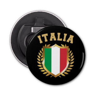 Italia/Italy Flag Shield Bottle Opener