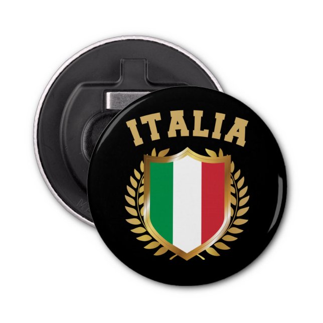 Italia/Italy Flag Shield Bottle Opener (Front)