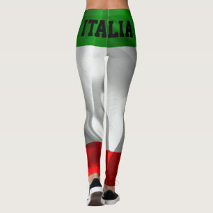 ITALIA! ITALY! Italian Flag Custom Fitness Leggings