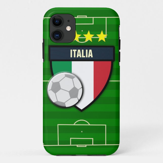 Italia Italy Soccer Case-Mate iPhone Case (Back)