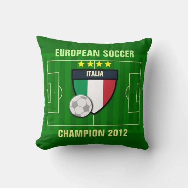 Italia Italy Soccer Champion 2012 Cushion (Front)