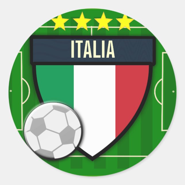 Italia Italy Soccer Classic Round Sticker (Front)