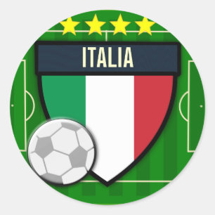 Italia Italy Soccer Classic Round Sticker