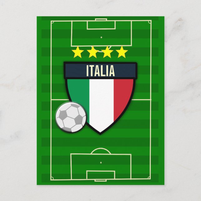 Italia Italy Soccer Postcard (Front)