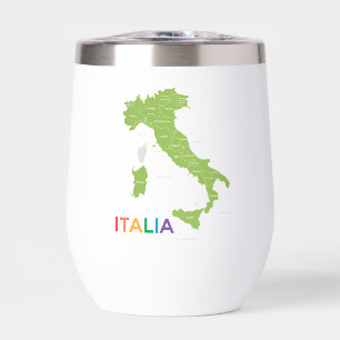 Italia Italy vacation gift WIne Glass