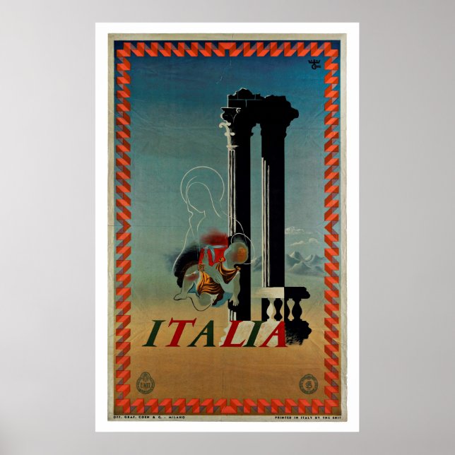 Italia Italy - Vintage Travel Posters (Front)